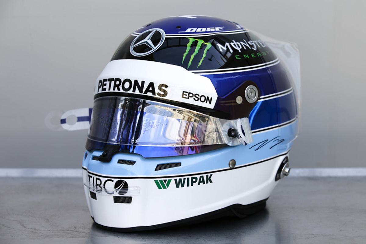 バルテリ・ボッタス、F1モナコGPで“ハッキネン仕様”のヘルメット