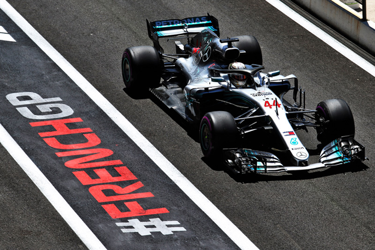F1フランスGP フリー走行2回目:ルイス・ハミルトンがトップタイム