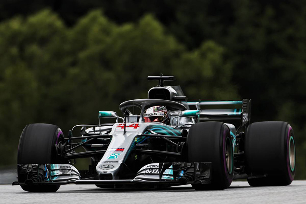 F1オーストリアGP フリー走行2回目:ルイス・ハミルトンがトップタイム