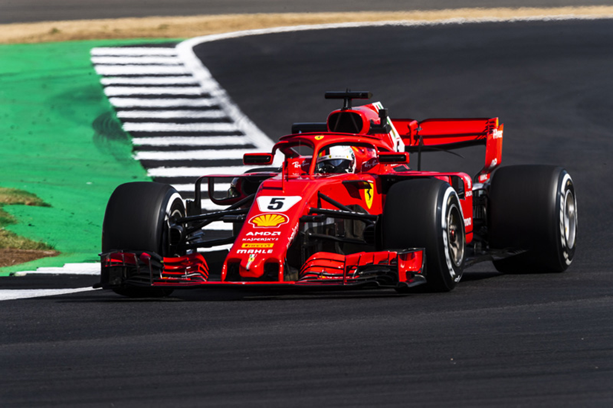 F1イギリスGP フリー走行2回目:セバスチャン・ベッテルがトップタイム