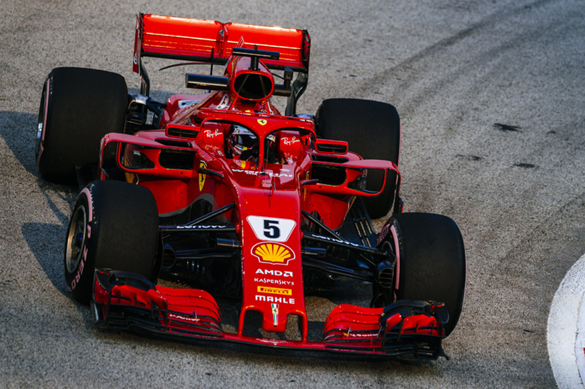 F1シンガポールGP フリー走行3回目 | ベッテルが最速でフェラーリ1-2