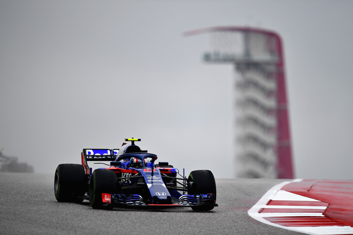 F1アメリカGP フリー走行2回目 | 悪天候のなかピエール・ガスリーが2番手