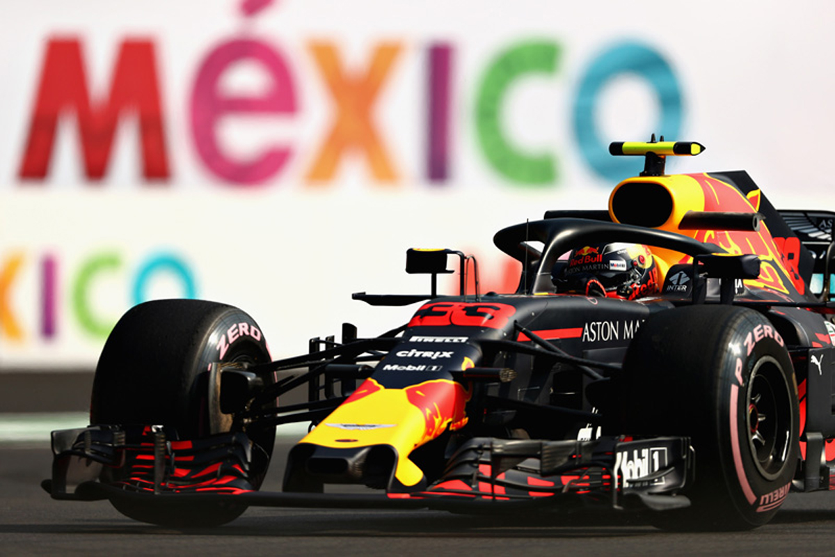 F1メキシコGP フリー走行1回目:マックス・フェルスタッペンがトップ