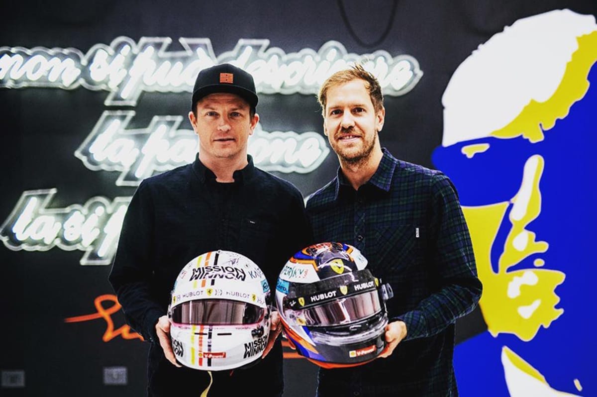 キミ・ライコネン、セバスチャン・ベッテルとヘルメットを交換