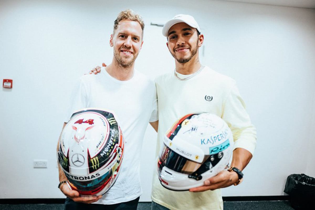 ルイス・ハミルトン、ベッテルとのヘルメット交換は「本当に特別なこと」