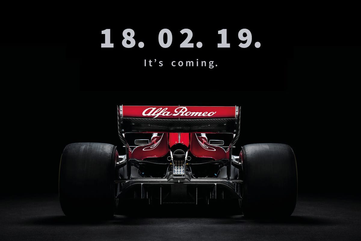 ザウバー、2019年F1マシン『C38』を2月18日にお披露目