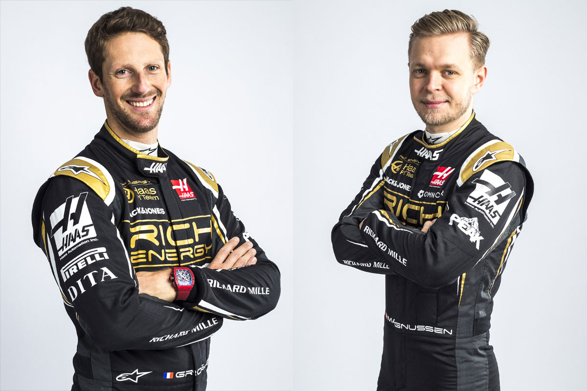 ハースF1チーム、リッチエナジー配色の2019年版レーシングスーツを披露