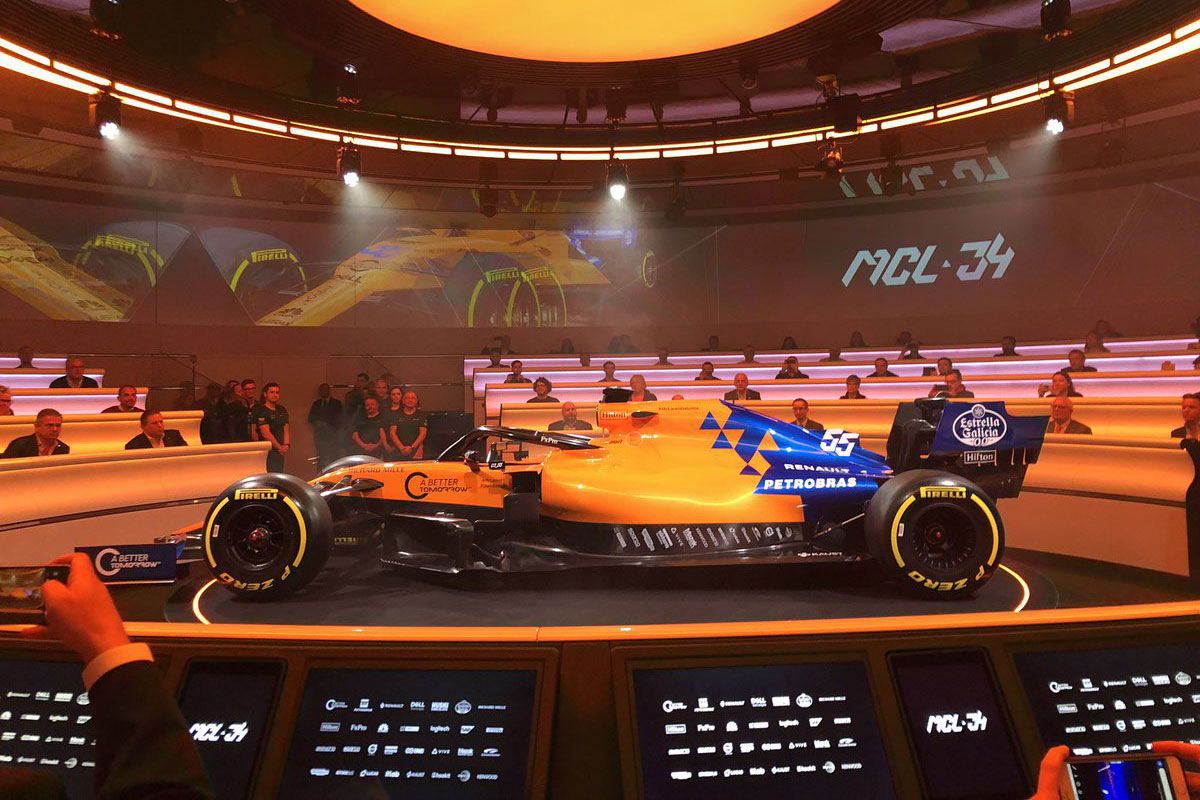 マクラーレン、2019年F1マシン『MCL34』を発表