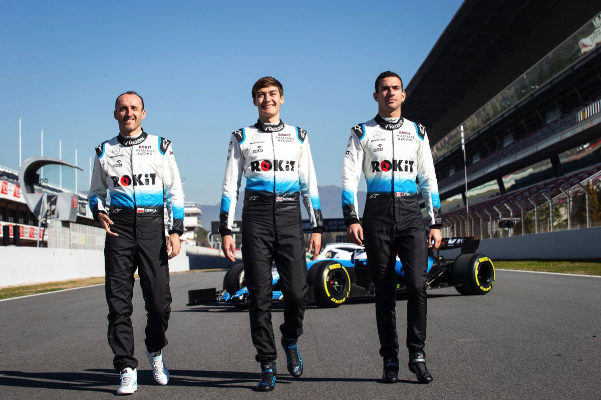 ウィリアムズF1、2019年仕様のレーシングスーツを披露