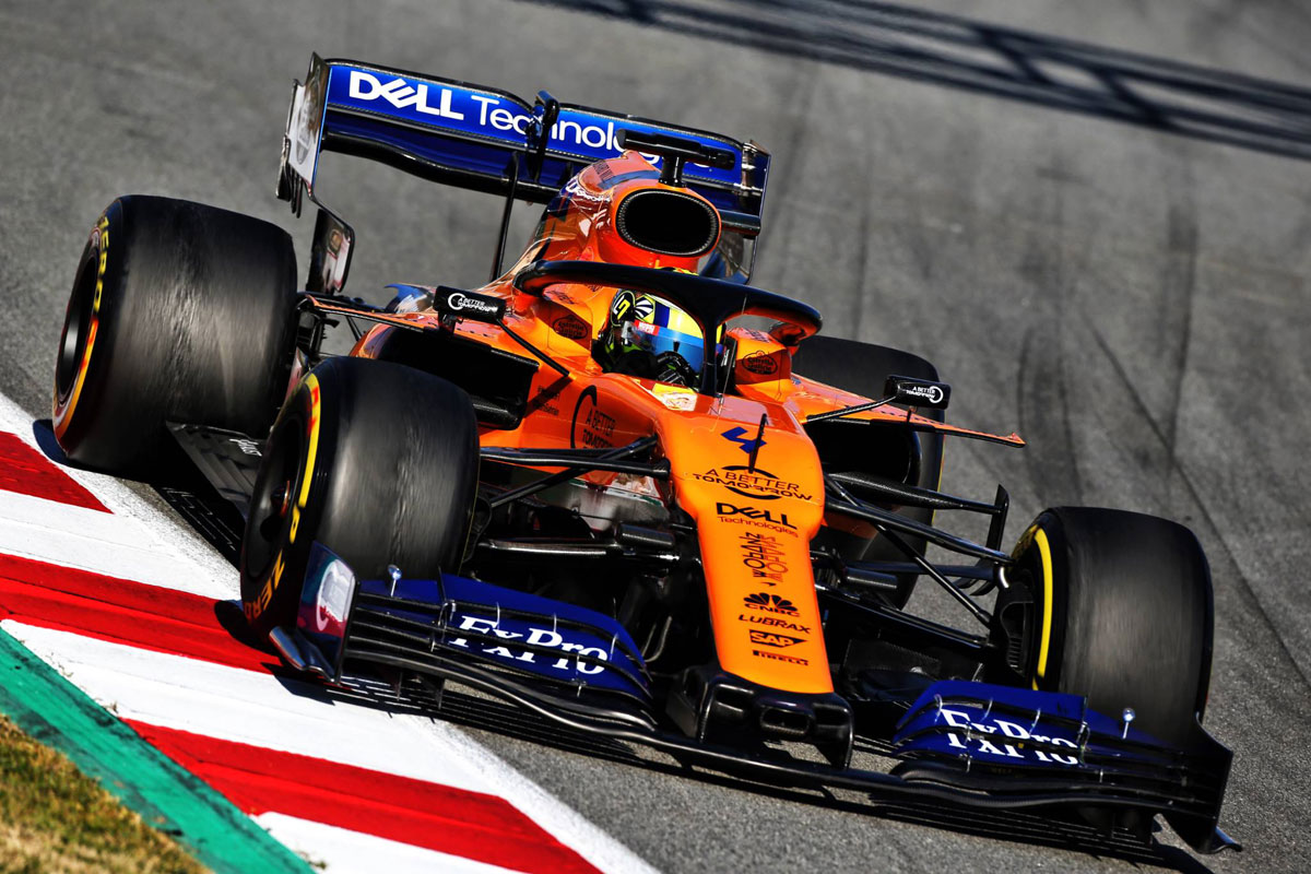 F1バルセロナテスト 1日目：マクラーレンのランド・ノリスがトップタイム