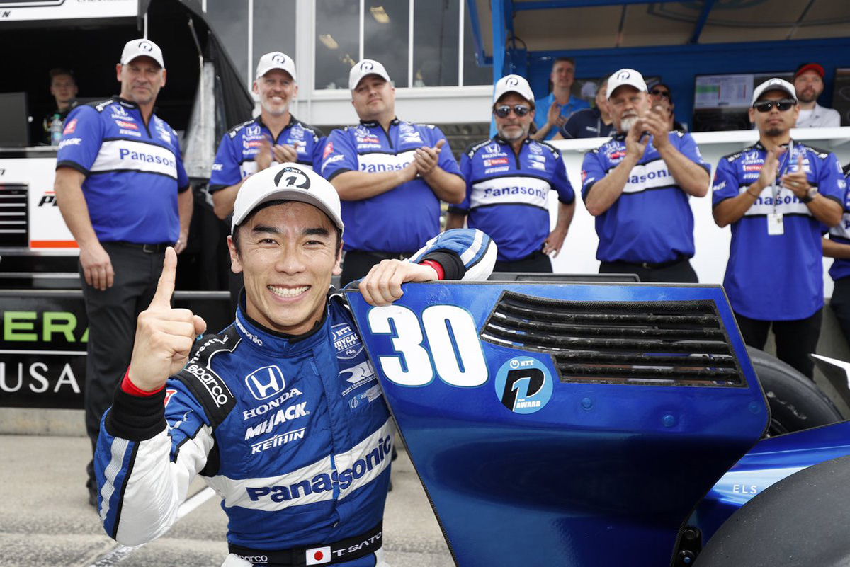 佐藤琢磨、通算8回目のPP獲得 「チームが素晴らしい仕事をしてくれた」