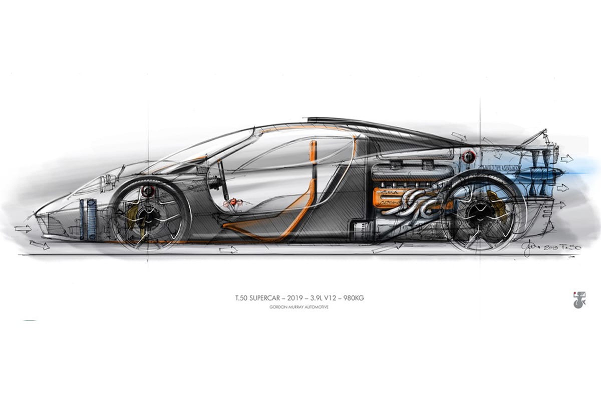 ゴードン・マレー、マクラーレン・F1の後継モデル『T.50』を発表