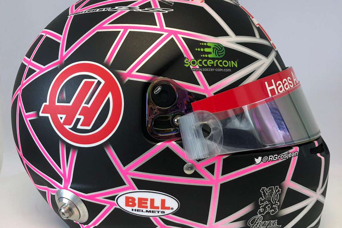 ロマン・グロージャン、F1フランスGPでスペシャルヘルメットを着用
