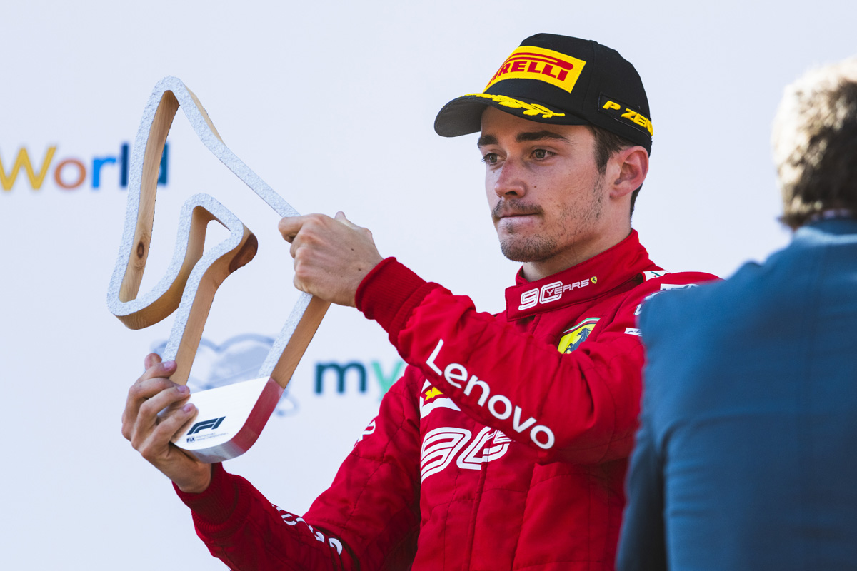 シャルル・ルクレール、F1初優勝ならず 「でも、全力を尽くした」