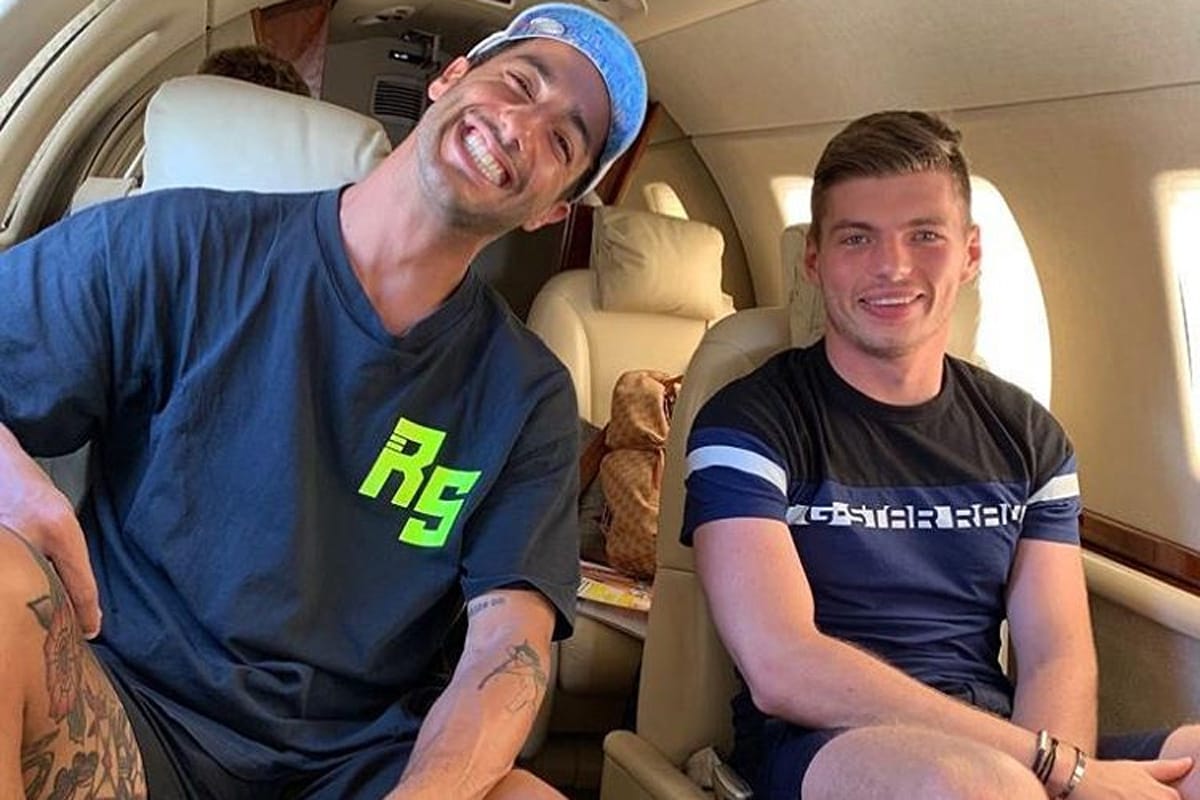 マックス・フェルスタッペンとダニエル・リカルドが一緒にドイツ入り