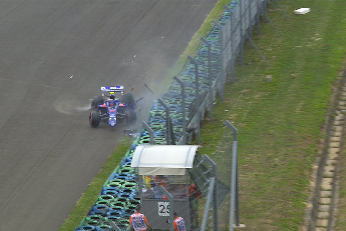 【動画】アレクサンダー・アルボン、F1ハンガリーGPのFP2でクラッシュ