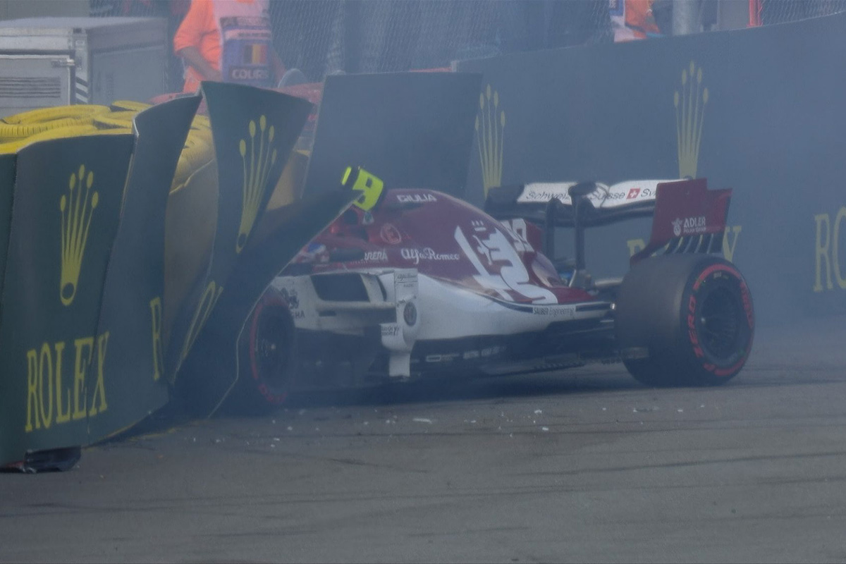 【動画】 ジョビナッツィ、最終ラップでクラッシュ / F1ベルギーGP