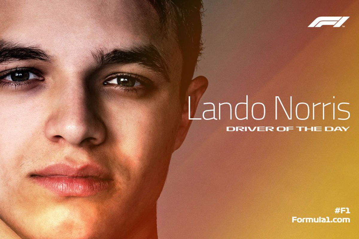 ランド・ノリス、F1ベルギーGPのドライバー・オブ・ザ・デーに選出