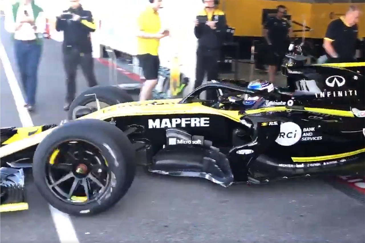 【動画】 ピレリ、ルノーF1チームと18インチF1タイヤのテストを開始