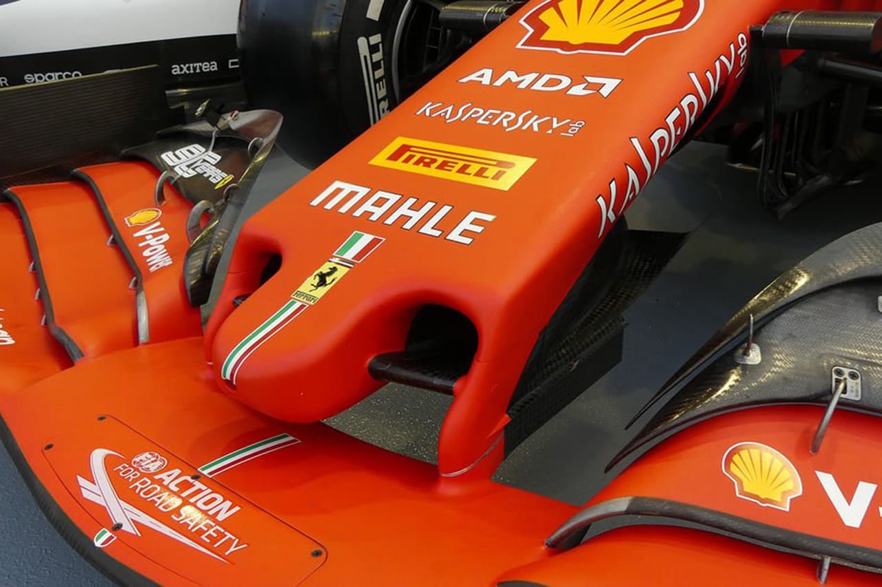 フェラーリ、F1シンガポールGPに新型フロントウイングを投入