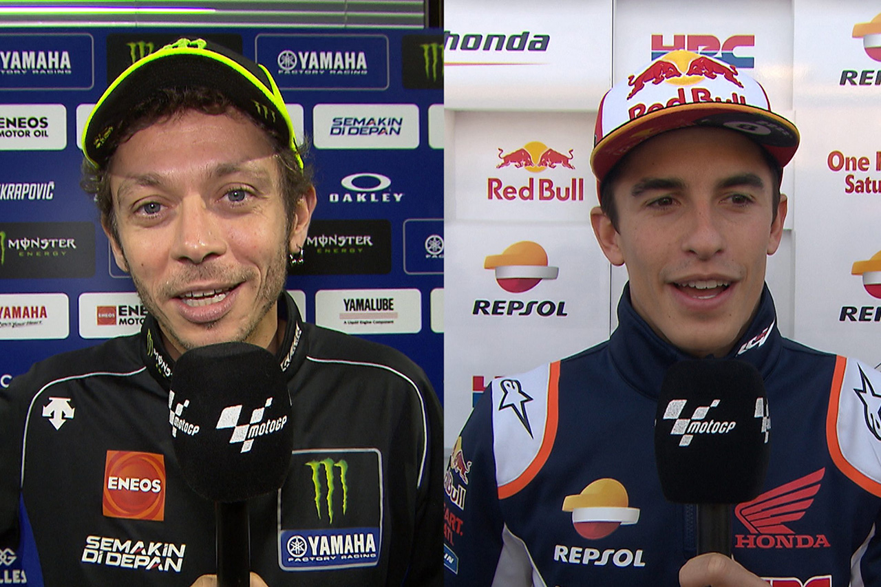 ルイス・ハミルトンの6度目のF1王座をMotoGPのロッシ&マルケスが祝福