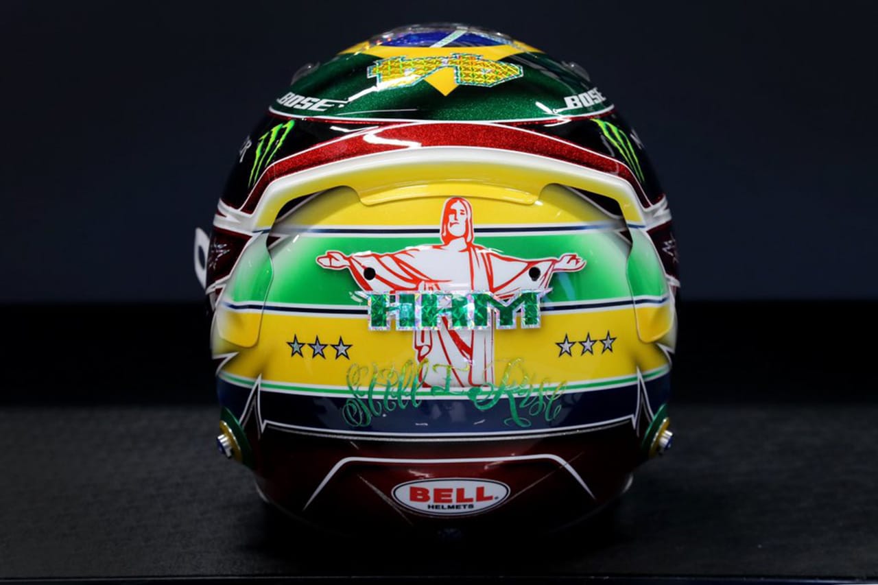 ルイス・ハミルトン、セナをトリビュートしたスペシャルヘルメット