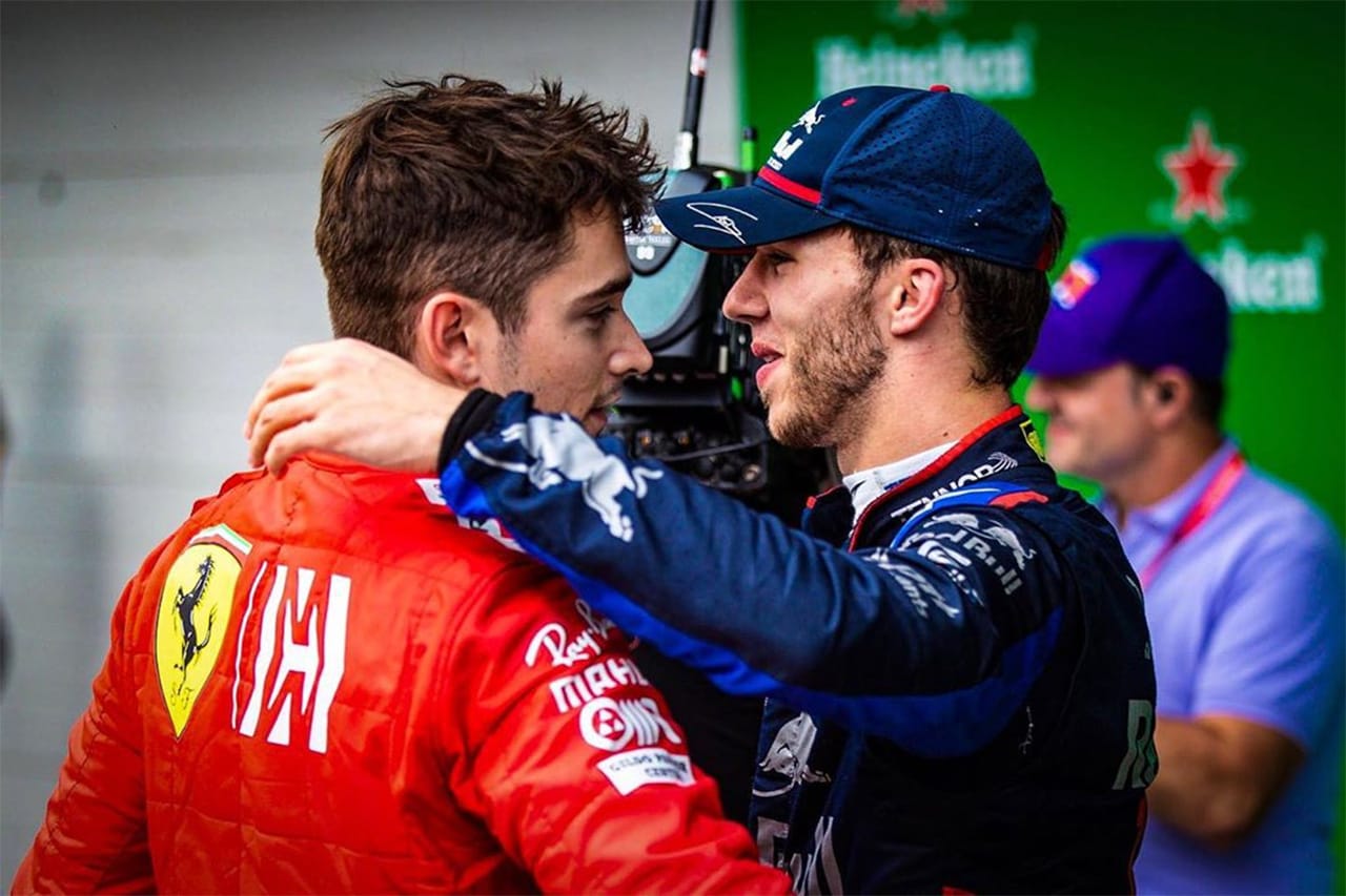 シャルル・ルクレール、親友ピエール・ガスリーのF1初表彰台を祝福