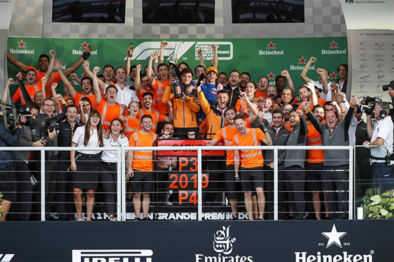 マクラーレン、2019年のF1コンストラクターズ選手権4位が確定