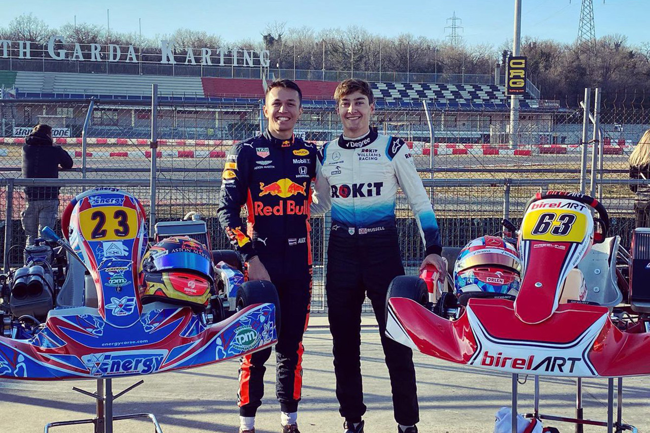 F1 | アレクサンダー・アルボンとジョージ・ラッセルがカート対決