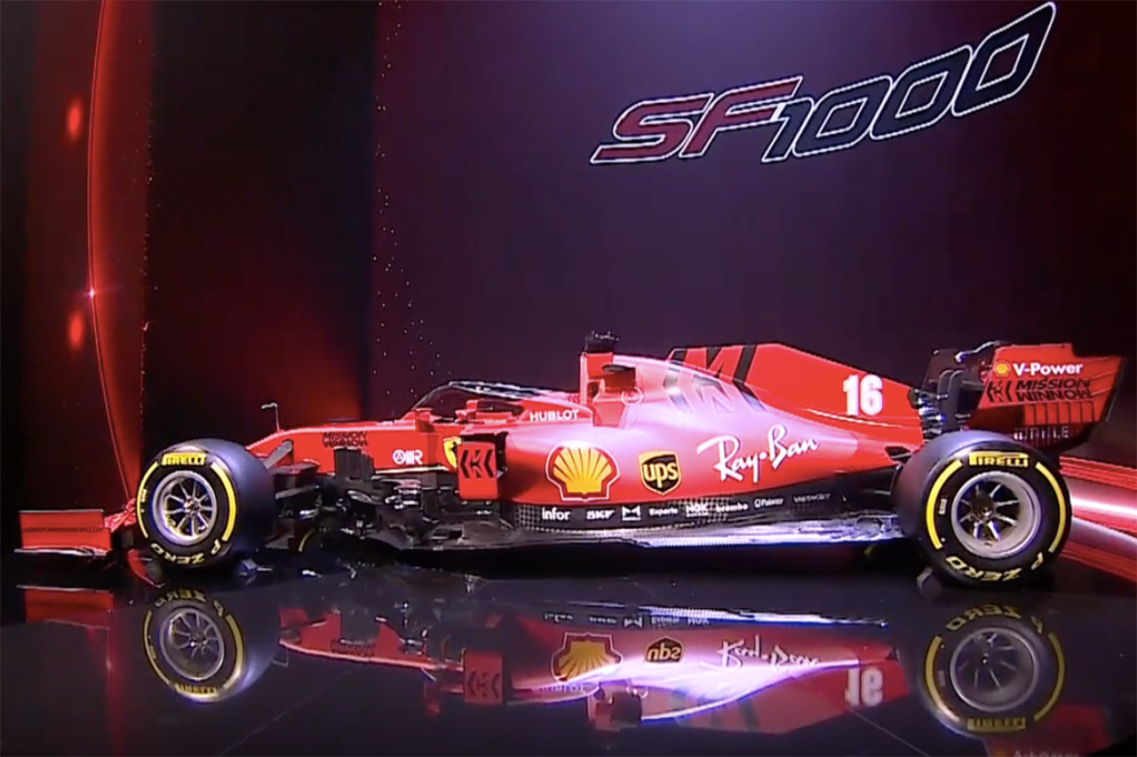 フェラーリ、2020年F1マシン『SF1000』を披露