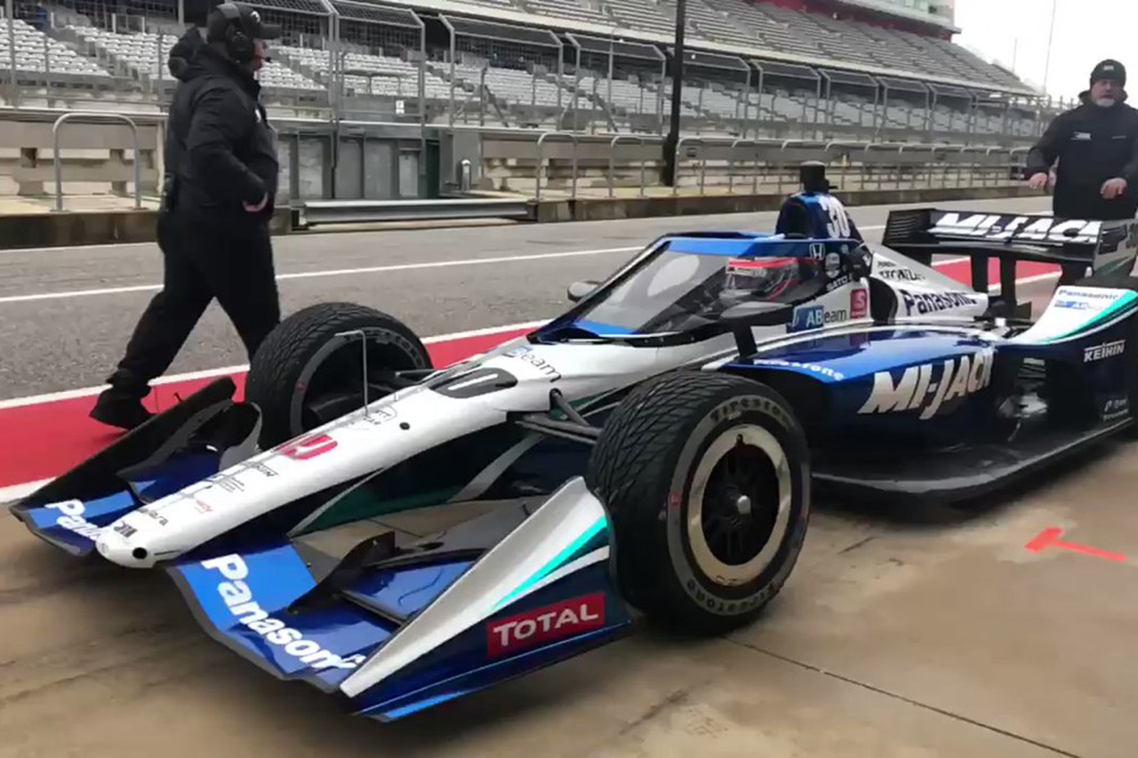 【動画】 佐藤琢磨、エアロスクリーン搭載のインディカーで初走行