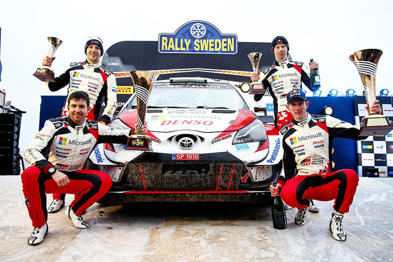 WRC 第2戦 ラリー・スウェーデン:エバンスが優勝でトヨタが今季初勝利