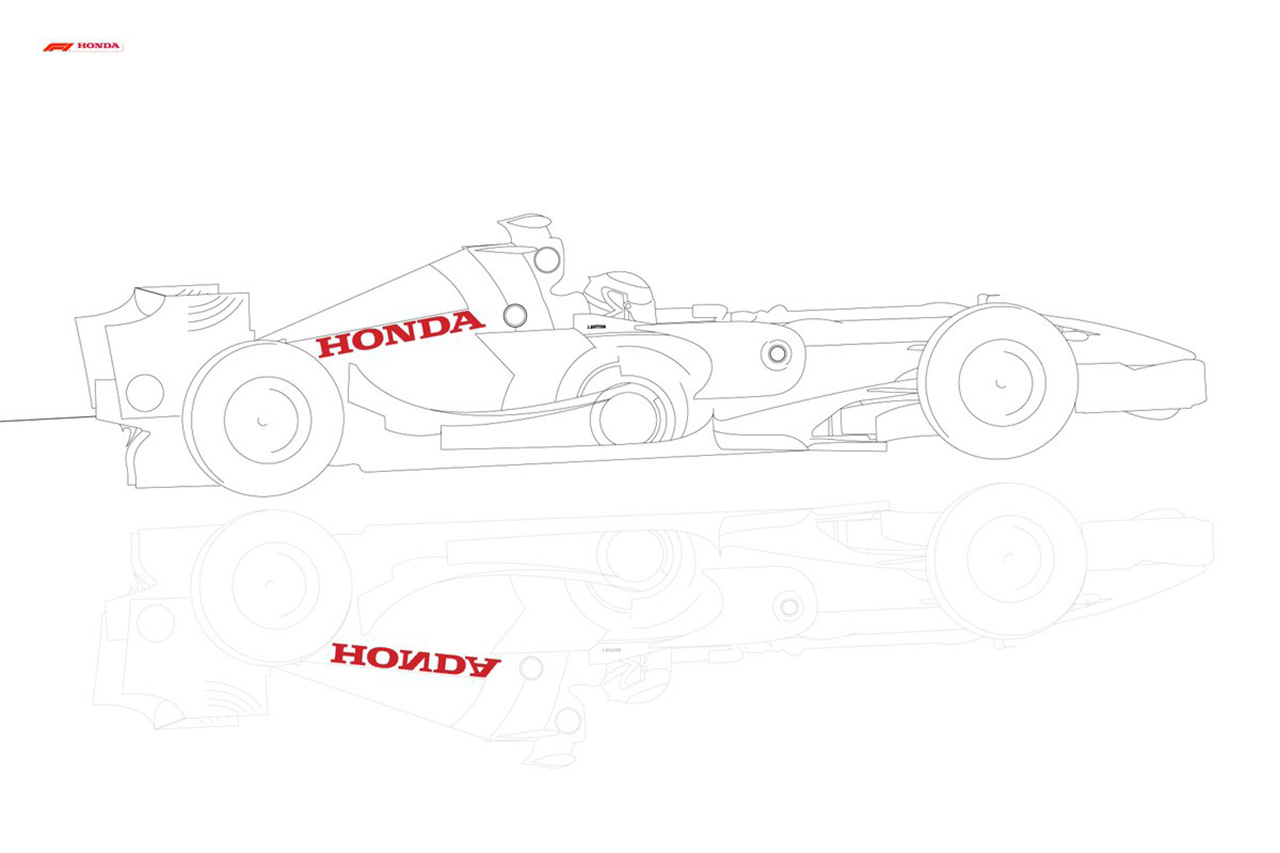 ホンダF1、StayAtHome企画としてF1マシンの塗り絵を提供