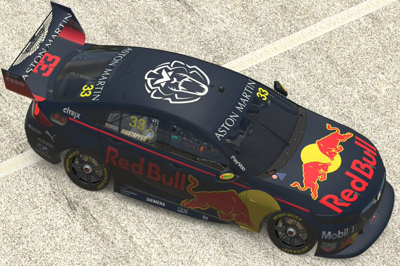フェルスタッペン、レッドブルF1カラーのSupercars Esportsマシンを公開