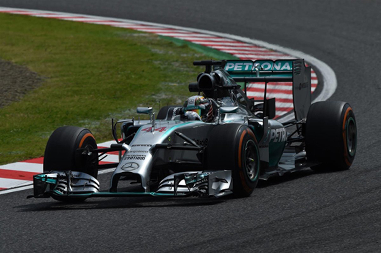 F1日本GP フリー走行2回目:ルイス・ハミルトンがトップタイム