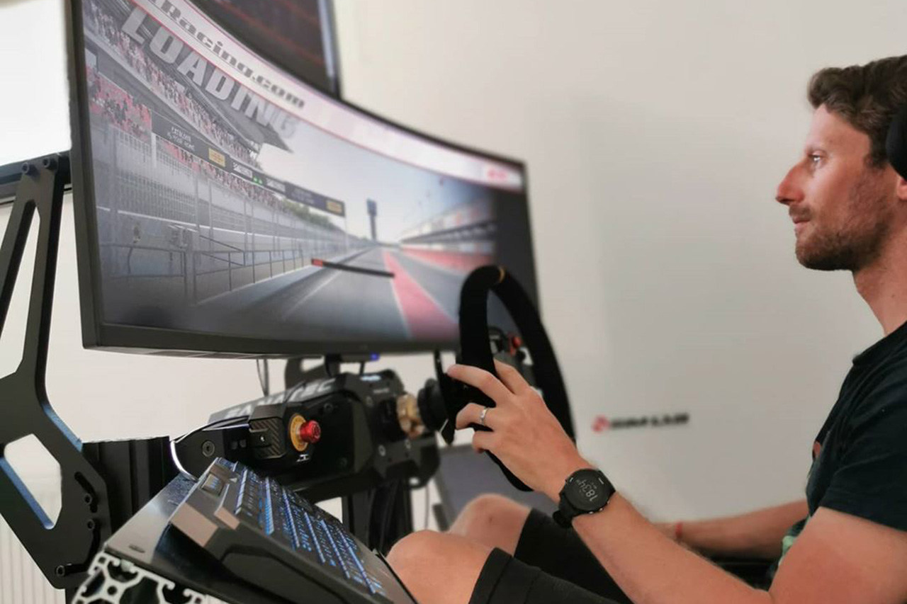 F1:ロマン・グロージャン、自宅にシムレース環境を構築