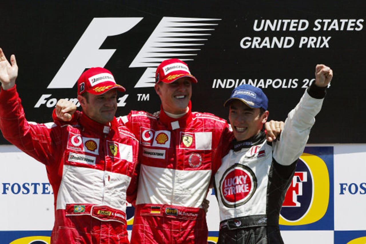 F1回顧録：佐藤琢磨が3位表彰台を獲得した2004年F1アメリカGP