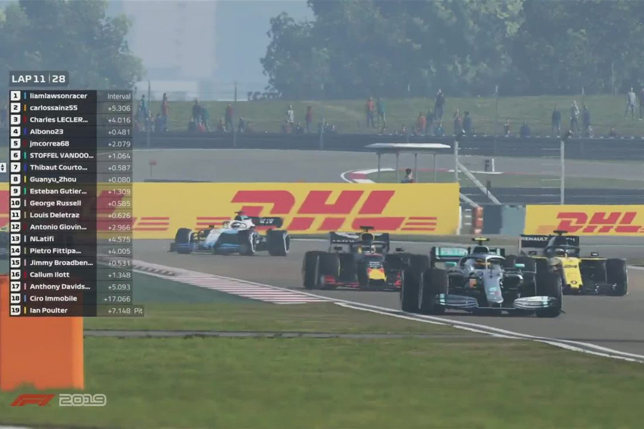 【動画】 F1バーチャルGP 第3戦 中国GP 決勝ハイライト
