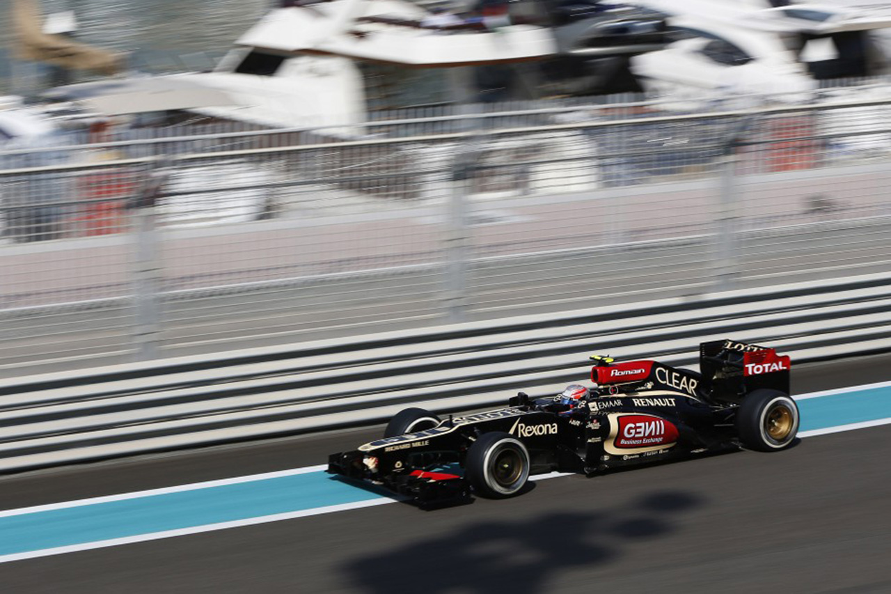F1アブダビGP フリー走行1回目:ロマン・グロージャンがトップタイム