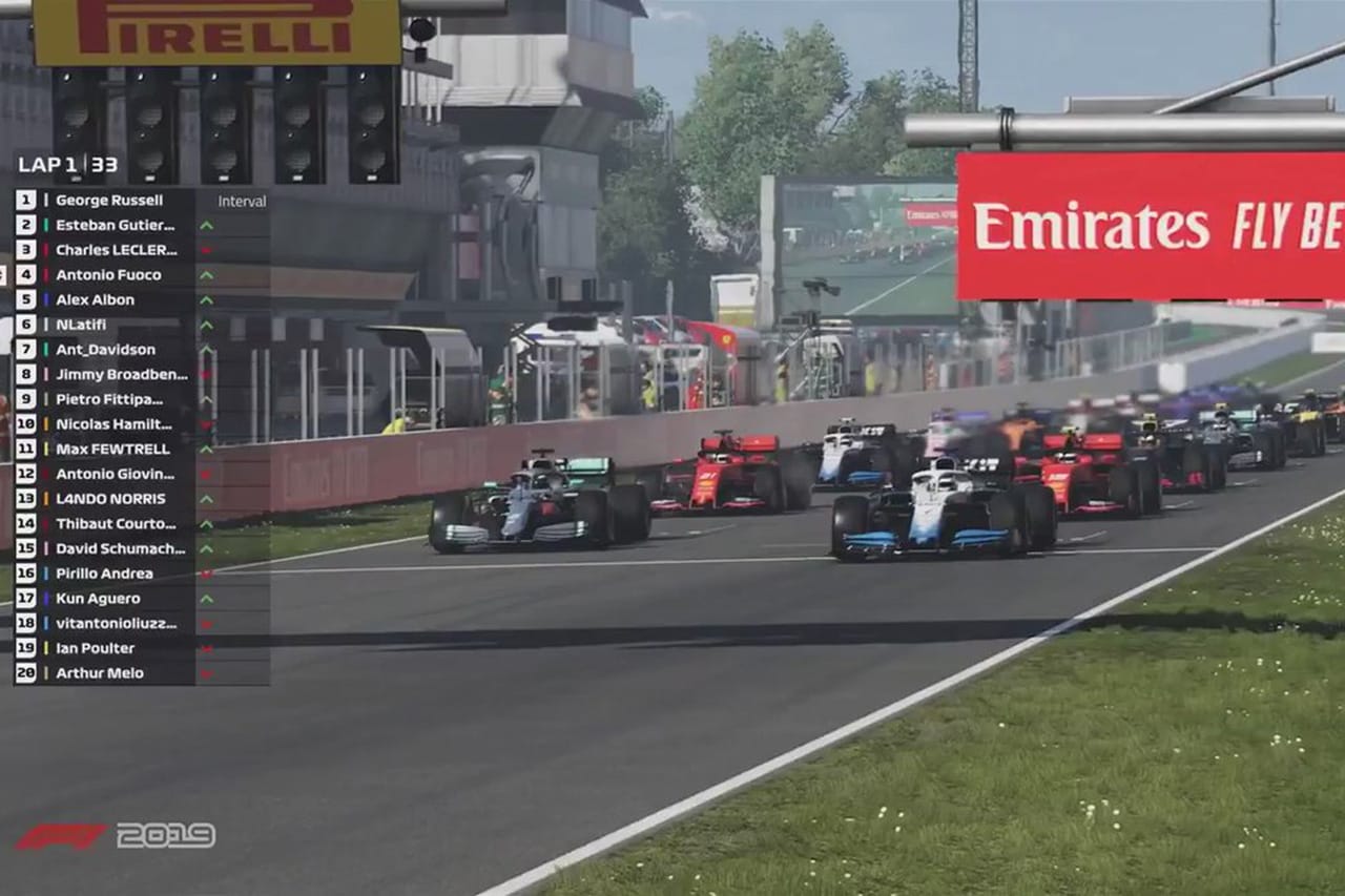 F1バーチャル・スペインGP 結果:ジョージ・ラッセルが初優勝