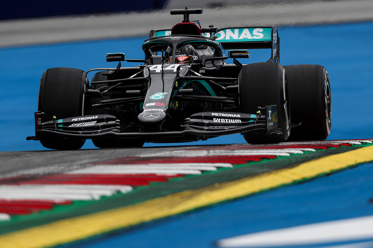 F1オーストリアGP フリー走行3回目:ルイス・ハミルトンがトップタイム