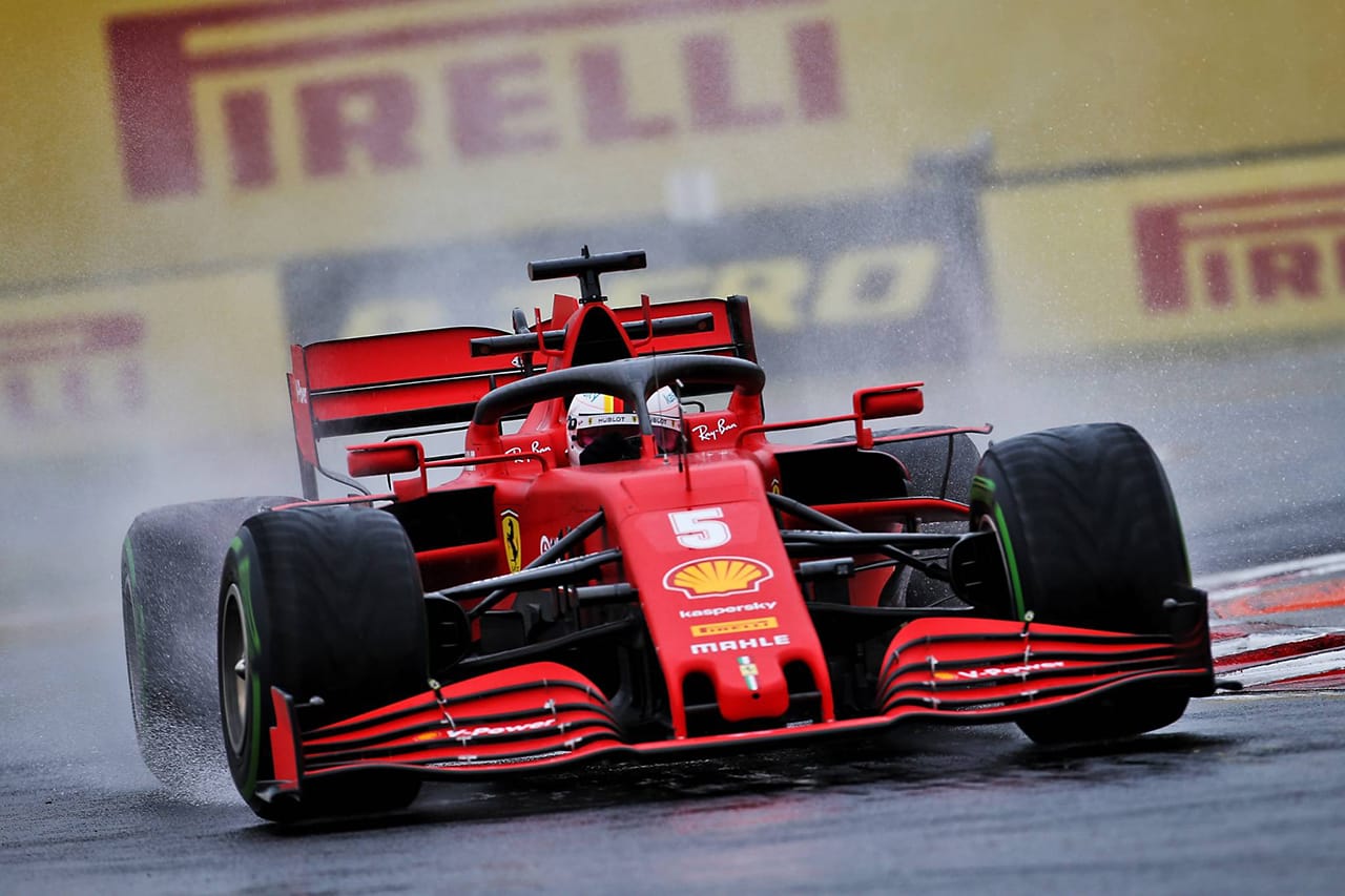 F1ハンガリーGP フリー走行2回目：ウェットでベッテルがトップタイム