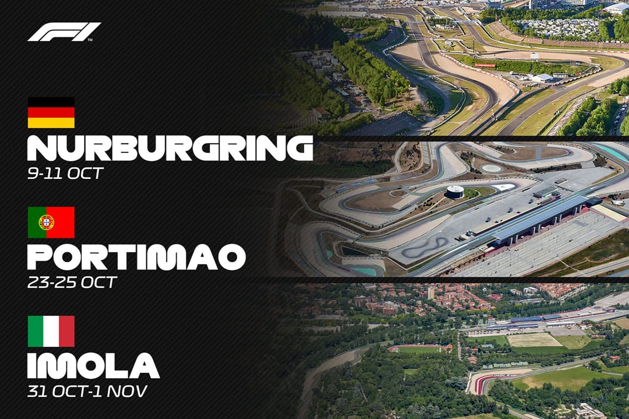 F1：ポルティマオ、イモラ、ニュルブルクリングの3戦を追加