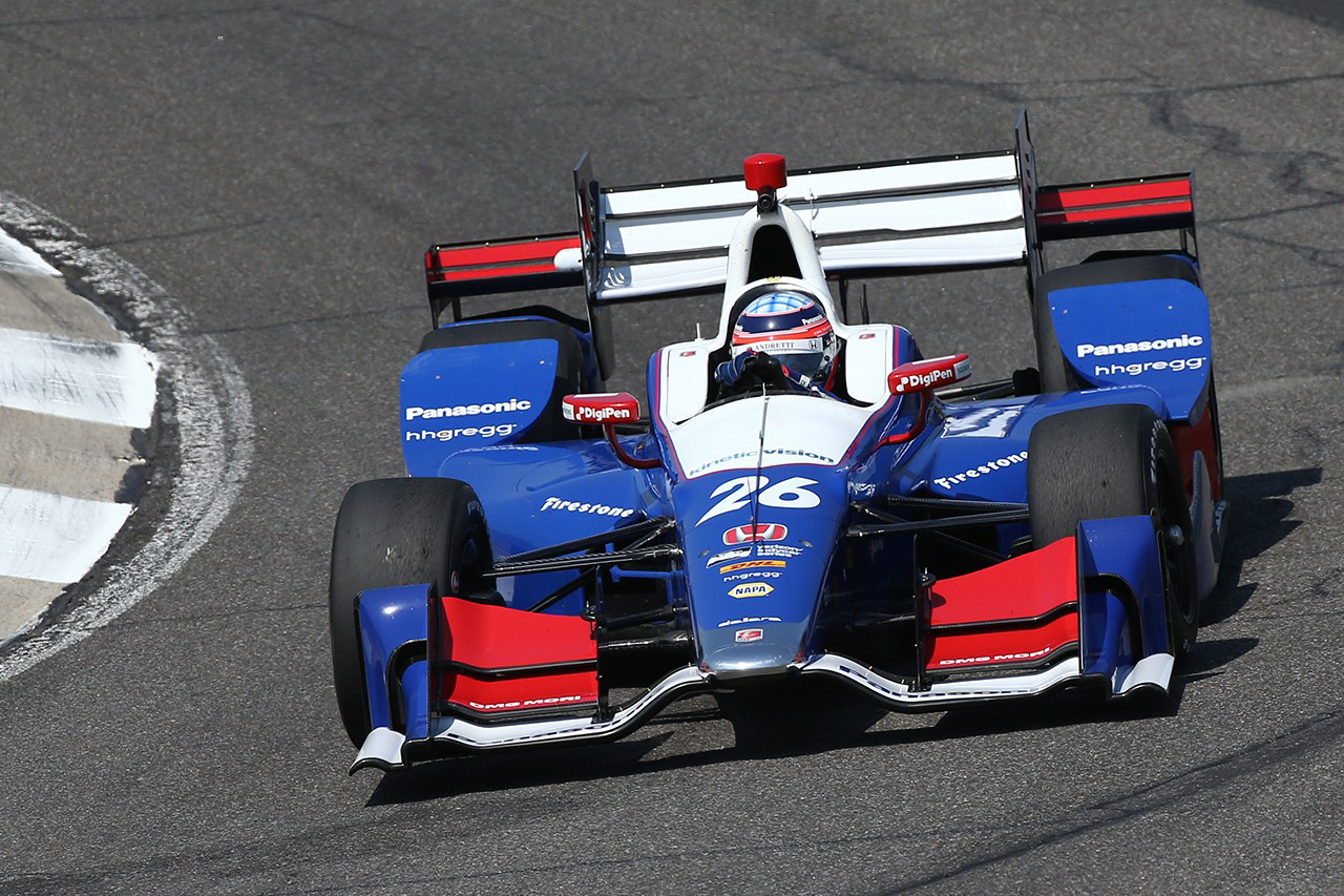 佐藤琢磨、バーバー合同テスト午前のトップタイム / インディカー