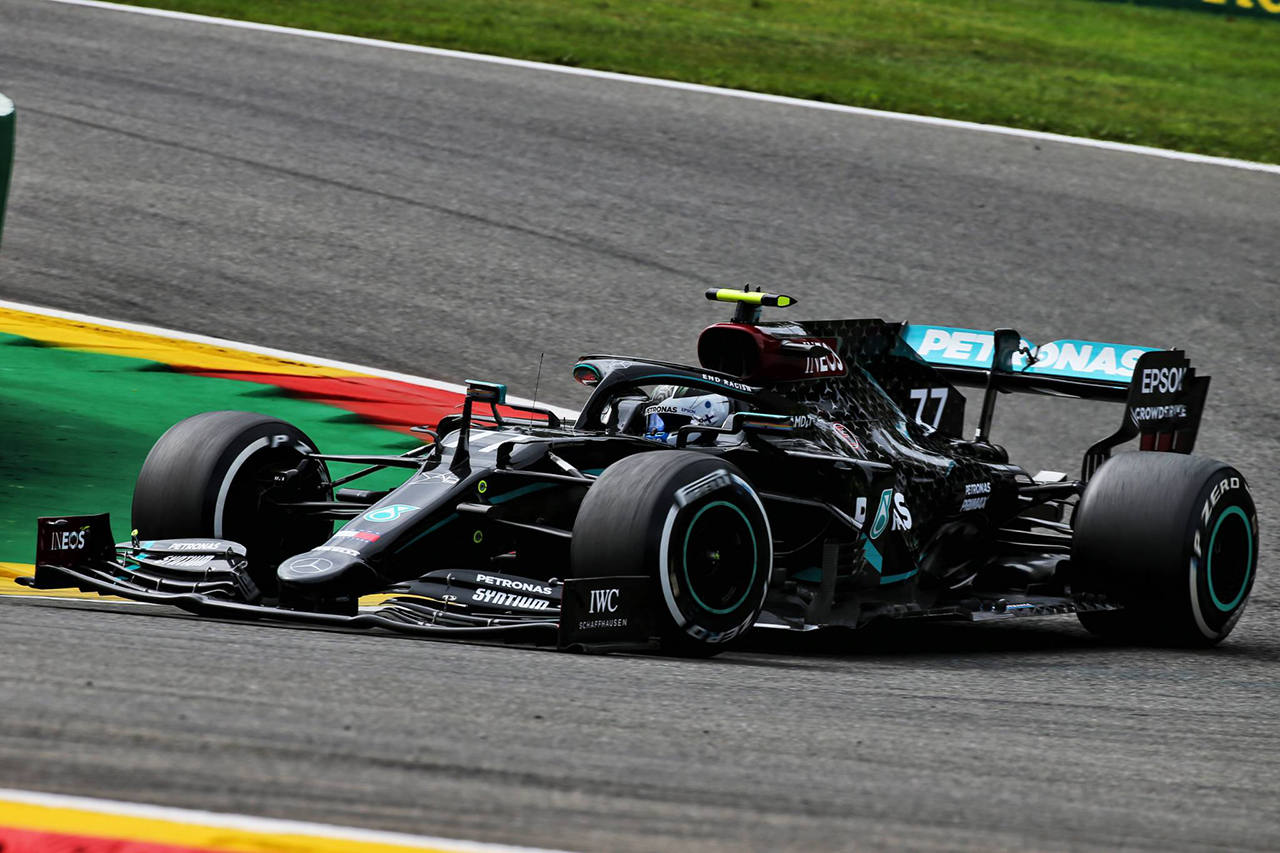 F1ベルギーGP フリー走行1回目:ボッタス首位でメルセデス盤石の1-2