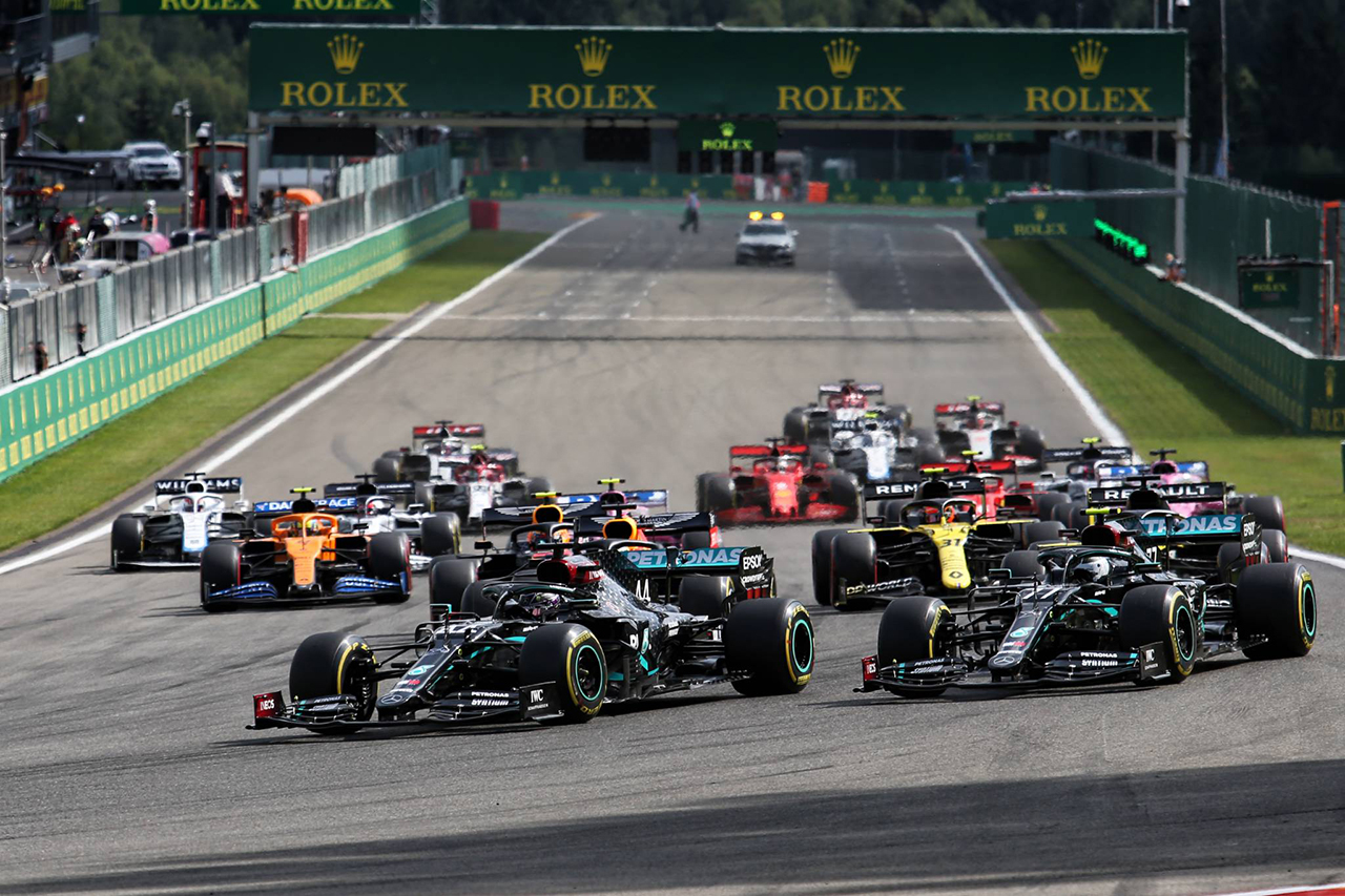 F1ベルギーGP 結果:ルイス・ハミルトンが2戦連続ポール・トゥ・ウィン