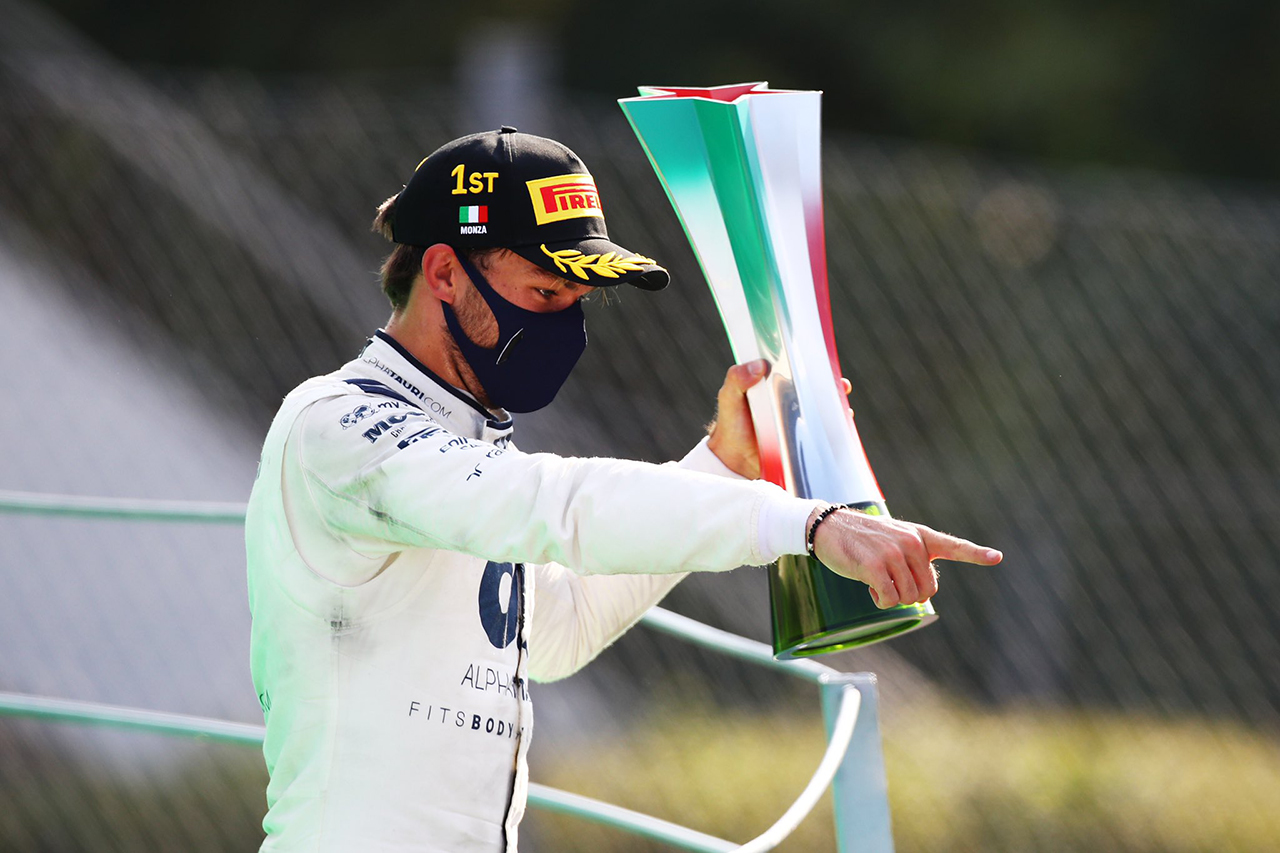 F1イタリアGP 結果:アルファタウリ・ホンダF1のガスリーが初優勝!