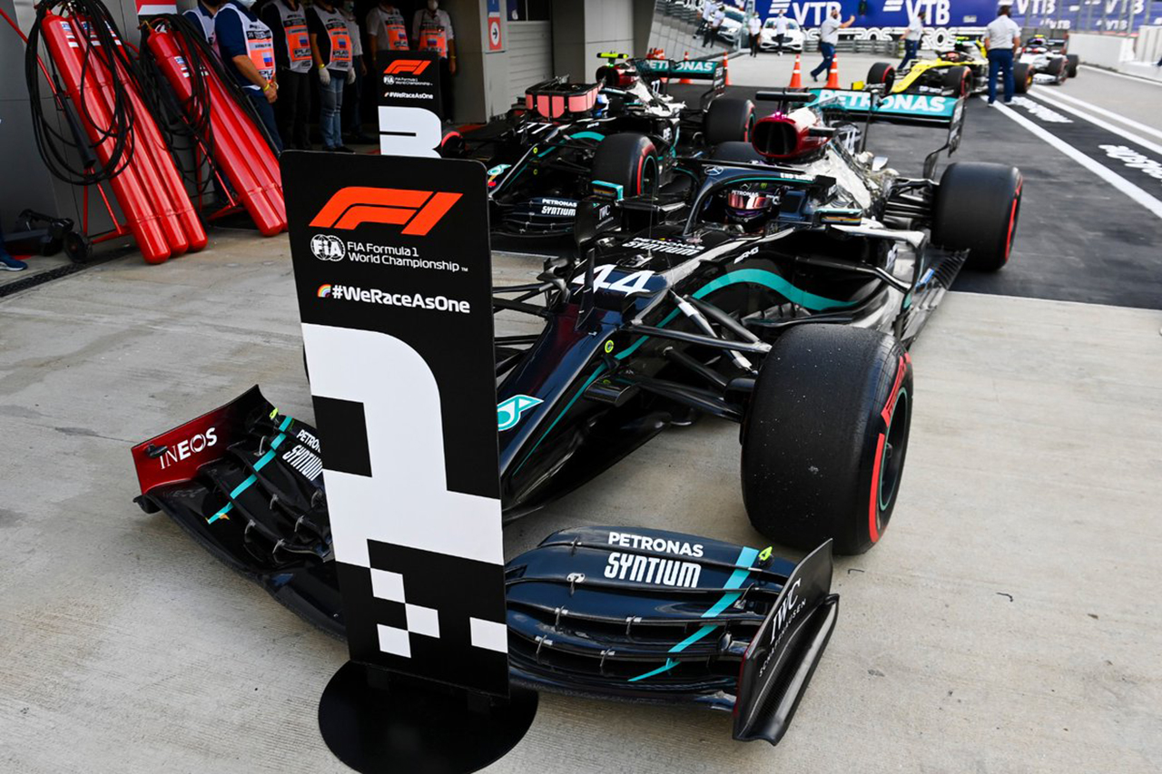2020年 F1ロシアGP 決勝：スターティンググリッド