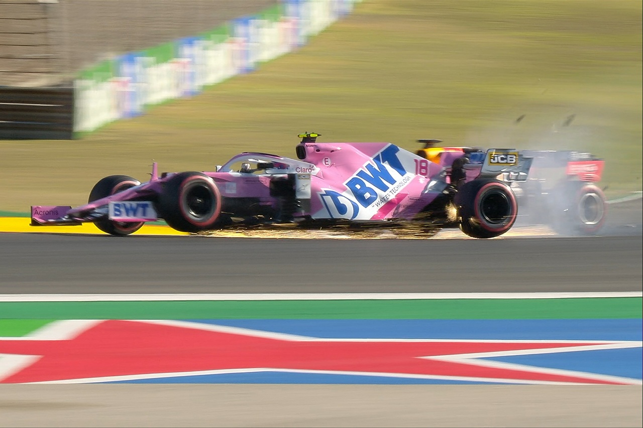 【動画】 フェルスタッペンとストロールが接触で赤旗中断