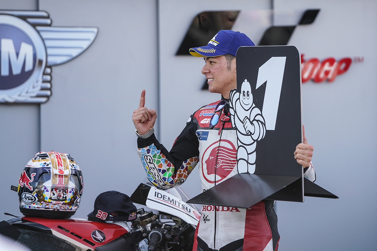 中上貴晶、MotoGP初ポールポジション「最高の気分。誇りに思う」